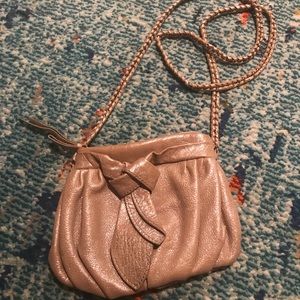 Taylor Drake Crossbody Metallic Leather Clutch